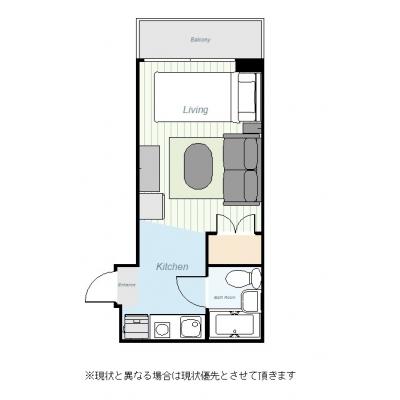 ユニオンマンスリー荻窪７　210　1R・シングル・くつろぎstyleの間取り図