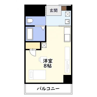 レントライフマンスリー飯田常盤台C-1の間取り図