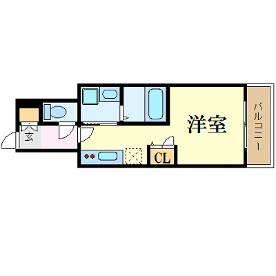マンスリーリブマックス広島駅東カニヤ★【NET対応・洗浄機能付便座・浴室乾燥機】≪エクセレントシリーズ≫の間取り図