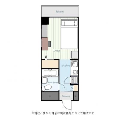 ユニオンマンスリー八王子北野３　505　1R・セミダブル☆の間取り図