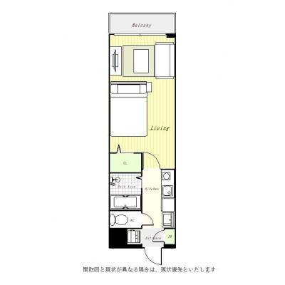 ユニオンマンスリー西川口２　102　1K・ダブル・くつろぎstyle☆モニター付きオートロック完備♪人気のバストイレ別♪便利な2口ガスコンロの間取り図