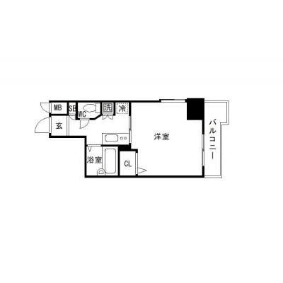 OneLife新富町アバント【浴室乾燥機,2口コンロ,バストイレ別,★聖路加国際病院至近！】の間取り図