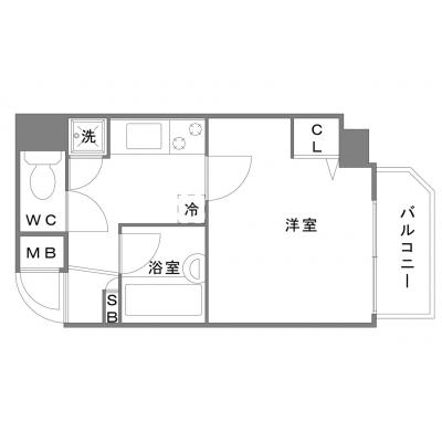 OneLife都庁前シンディ【▼室内見学可（※空室状況により、応相談）,□浴室乾燥機、2口コンロ、オートロック】の間取り図