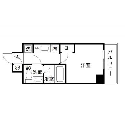 OneLife豊洲デュークボックス【▼豊洲センタービルまで好アクセス！▼オートロック・独立洗面台】の間取り図