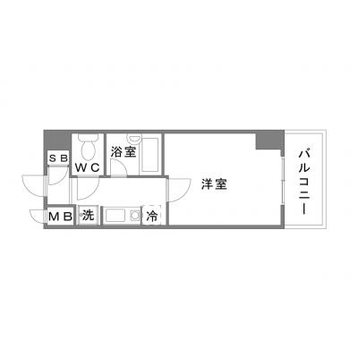 OneLife新宿クラウド8th【★JCHO東京山手メディカルセンターまで徒歩圏内！】の間取り図