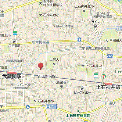 グッドステイ練馬武蔵関クレヴィスタ■『25平米・駅5分・Wi-Fi無制限・独立洗面・浴室乾燥付』【デラックス】の地図画像