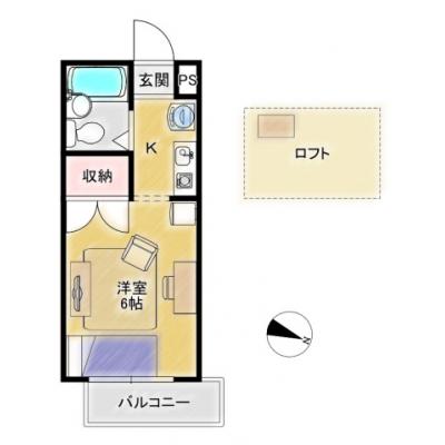 Bizroom／コーポ和202【コンビニ・スーパー至近！】ロフト付きで天井高め！の地図画像