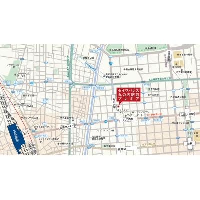 セイワマンスリー丸の内駅前プレミア H▲2019年2月築▼【禁煙🚭・駅1分・wi-fi無料・宅配ＢＯＸ有・管理人日勤常駐】の地図画像