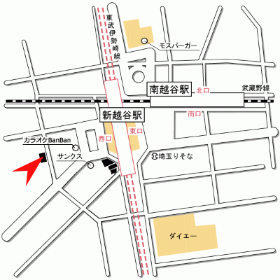 ｅすまいパル南越谷3階(無料Wi-Fi・駐車場付)の地図画像