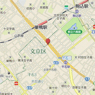 グッドステイ巣鴨パークウエスト■『築浅・2LDK・46平米・駅5分・ローテーブル・ソファ』【エグゼクティブ】の地図画像