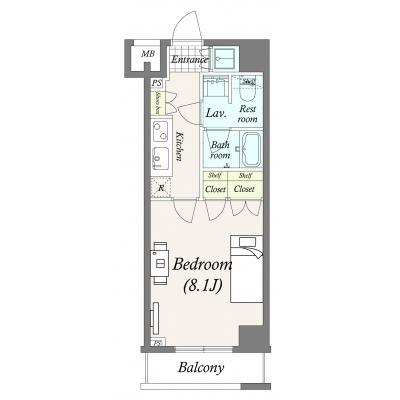 【TM新宿パークサイド/SP2】広々27.91㎡・最寄駅徒歩1分の好立地・A1タイプ・独立洗面・テレワークにも♪の地図画像
