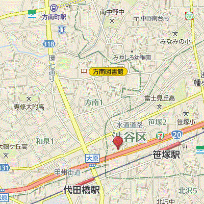 マンスリーリブマックス京王線・笹塚グランド■【セパレート】≪スタンダードシリーズ≫の地図画像