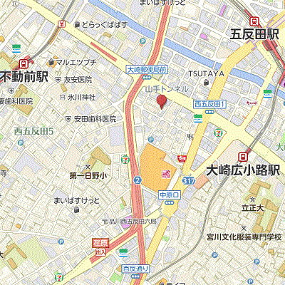 グッドステイ西五反田コンテル■『築浅・1LDK・27平米・メゾネットタイプ・ルーフバルコニー』【デラックス】の地図画像