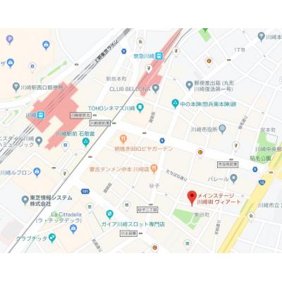◆ONEBAG川崎Ⅰ【スタイリッシュシリーズ】ペット可物件！築浅人気物件！◆の地図画像