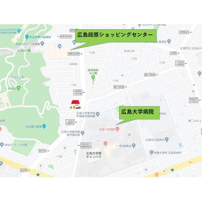 ヴィラマルモト（広島大学病院徒歩5分・広々8帖洋室）の地図画像