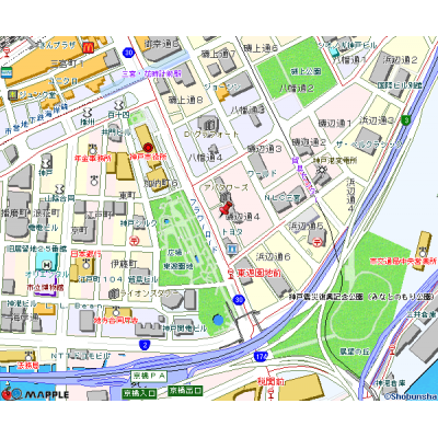 トラスト三宮1【★流行りの食パン屋”乃がみ”すぐ近く★】の地図画像