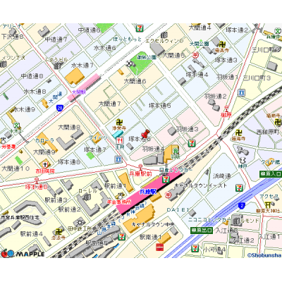 トラスト兵庫1【JR兵庫駅3分！近隣には飲食店多数あり♪】の地図画像