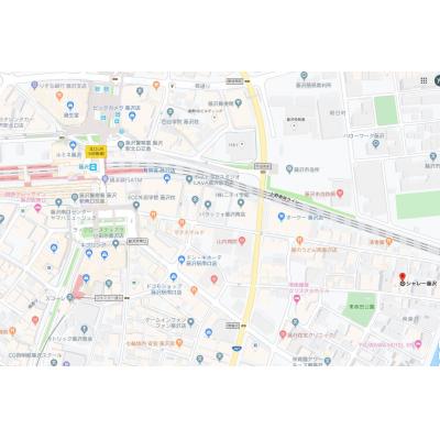 シャレー藤沢　2階（205）　1Ｋ　家具家電付　シングルの地図画像