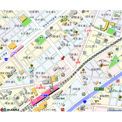 トラスト兵庫4【♪♪JR兵庫駅　徒歩4分♪♪】の地図画像