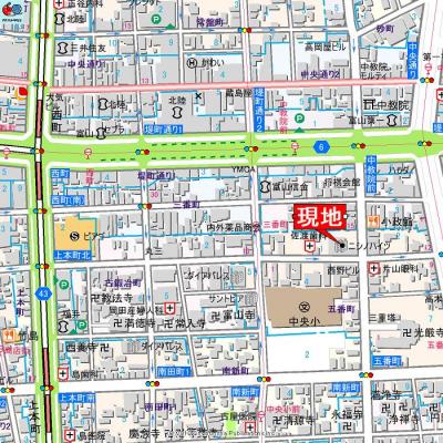アパマートマンスリー富山市 五番町 1DK (ee)の地図画像