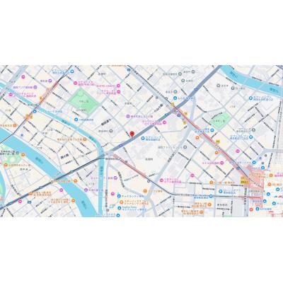 ★ルームイン祇園Ⅲ★博多駅徒歩圏内！アクセス良好★家具家電付き＆Wi-Fi完備★の地図画像