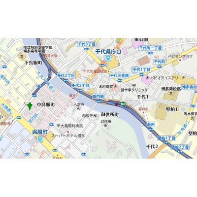 ★ルームイン呉服町Ⅱ★大型デザイナーズ物件★管理良好★の地図画像