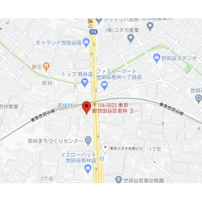 PIPI　世田谷区　一軒家　360°VIEWにて内覧可！　フルリノベ済　WIFI完備　駅近徒歩1分　テレワーク　ファミリー・グループ向け　外国人可能　保証人不要　一時帰国受入可能　渋谷近く　東京都の地図画像