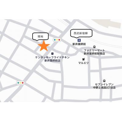 即入居OK！インターネット無料♪ペットOK（猫のみ可）★駅徒歩2分の好立地★スーパー・商店街至近！中野駅も利用可能！ＭＨ中野北の地図画像