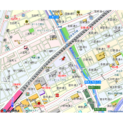 トラスト三宮17【JR三宮駅徒歩8分　高層階眺望良好♪】の地図画像