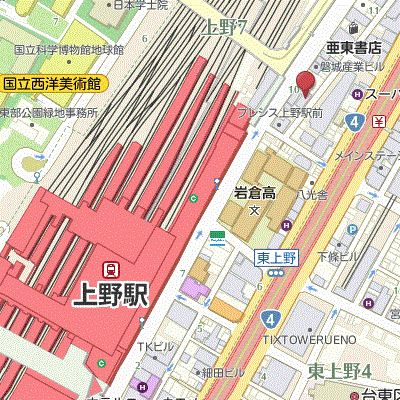 グッドステイ上野ステーションプラザ□『駅3分・26平米・独立洗面・浴室乾燥付』【ハイクラス】の地図画像