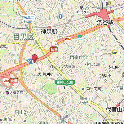 グッドステイ渋谷神泉グランドガーラ■『21平米・浴室乾燥付』【ベーシック】の地図画像
