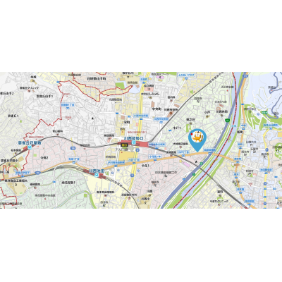 マンスリーライフ川西3◆オートロック・宅配BOX付き◆人気のエリアです🌟の地図画像