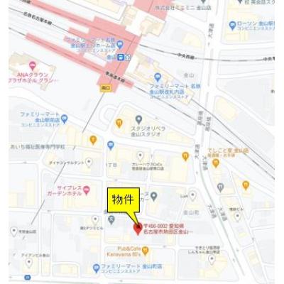リードマンスリー【エクセルシオール金山　501】【金山駅徒歩3分！】の地図画像