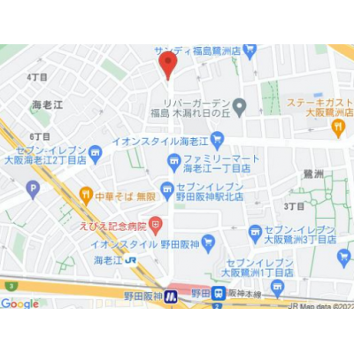 Ⓡマンスリー野田阪神１　　✰⋆。　ペット可ฅ•ﻌ•ฅ・大阪まで一駅・オートロック・ネット無料❢　✰⋆。の地図画像