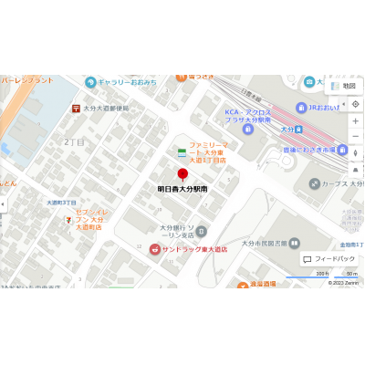クボタマンスリー大分駅南　【★大分駅南口付近、徒歩圏内♪　コンビニ、スーパー近くにあり。飲食店も近くに多数あります！】の地図画像