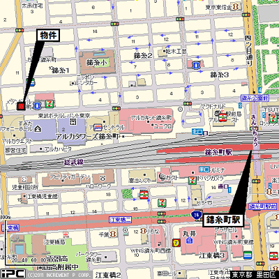 マンスリーリブマックス錦糸町ステーションフロント■『禁煙ルーム』【浴室乾燥付】≪スタンダードシリーズ≫の地図画像