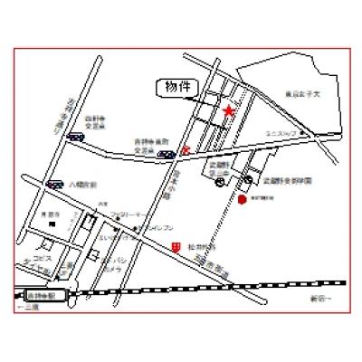 リベストマンスリー吉祥寺６【Wifi無料・独立洗面台有】の地図画像