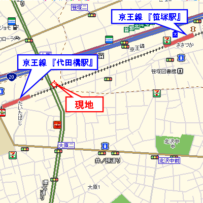 マンスリーリブマックス代田橋ステーションフロント■『禁煙ルーム・駅4分』【浴室乾燥付】≪スタンダードシリーズ≫の地図画像