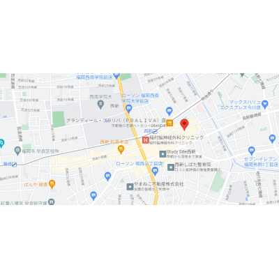 ★ルームイン西新ラグゼ　★西新駅近　★最上階＆角部屋物件★の地図画像