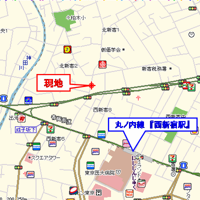 マンスリーリブマックス西新宿ダイナシティ■『禁煙ルーム・25平米』【浴室乾燥付】≪スタンダードシリーズ≫の地図画像