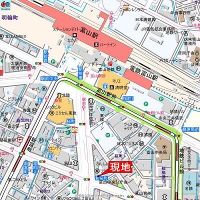 アパマートマンスリー富山駅前 桜町 1R (de)の地図画像