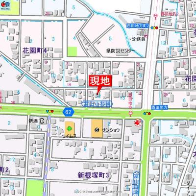 アパマートマンスリー富山市 花園町 1K (aac)の地図画像