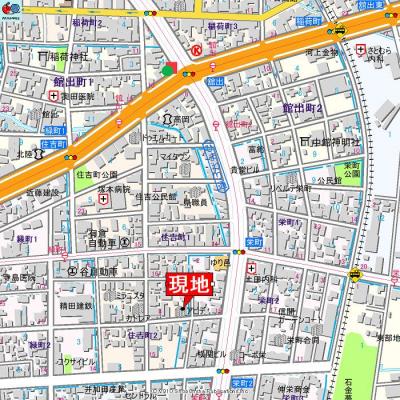 アパマートマンスリー富山市 住吉町 Wi-Fi無料 1K (bd)の地図画像