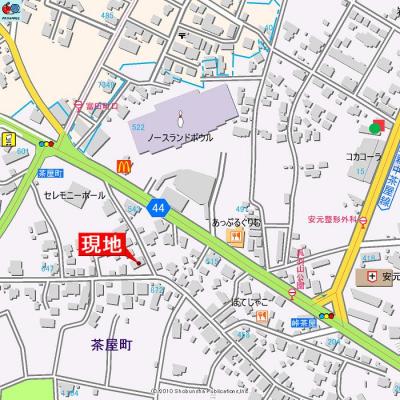 アパマートマンスリー富山市 茶屋町R Wi-Fi無料 1K (bb)の地図画像