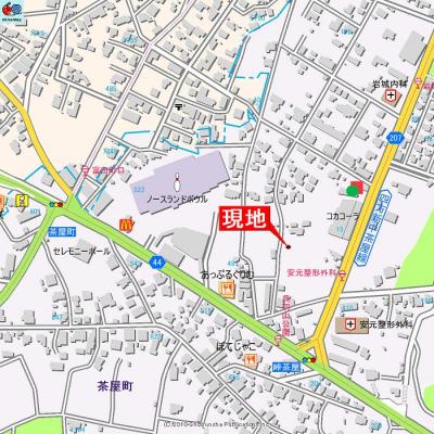 アパマートマンスリー富山市　茶屋町W　2DK(203)の地図画像