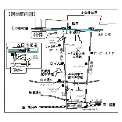 リベストマンスリー小金井３【駐車場有・無料Wifi・４６㎡】の地図画像