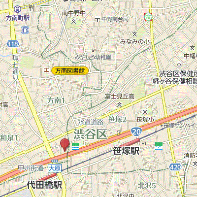 マンスリーリブマックス代田橋・渋谷笹塚スカイガーデン□『禁煙ルーム・22平米・駅5分』【Wi-Fi無制限・独立洗面・浴室乾燥付】≪プレミアムシリーズ≫の地図画像