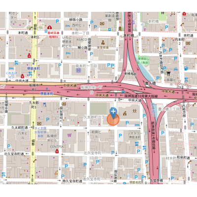 ®マンスリー堺筋本町　*.✿駅近・中央区のど真ん中に住む❢・オートロック・WiFi爆速*.✿の地図画像