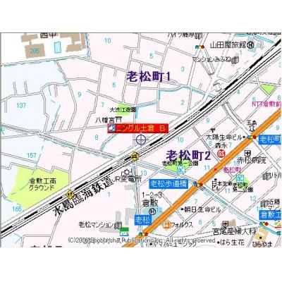 ★★ニングル土倉B(※禁煙）★★【さくらマンスリー】倉敷駅徒歩圏内♪単身の方にオススメです！ 1Kの地図画像