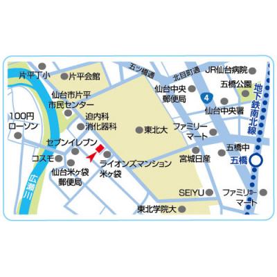 ピースフル一番町駅南2階の地図画像